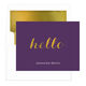 Hello Foil Stamped Folded Note Cards with Lined Envelopes Image 5 of 9